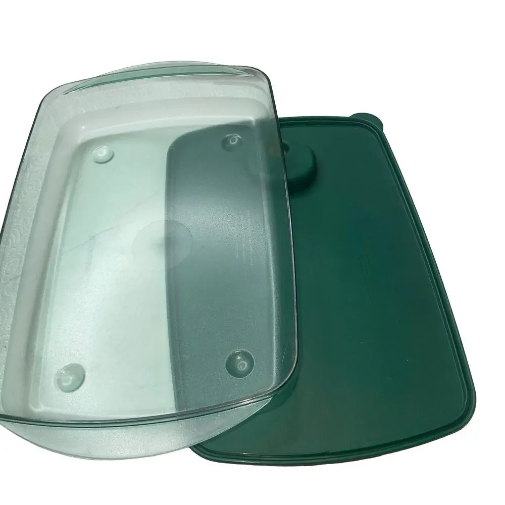 Tupperware Rock N Serve 6 Cup Microwave Container Green Yellow Vent 3381B